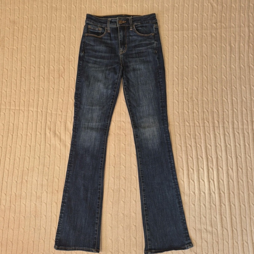 American Eagle Jeans Women 0 Boot Cut Skinny Kick High Rise Dark Wash 25x31